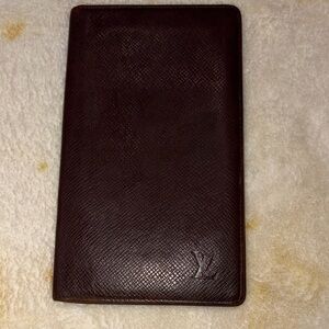 Louis Vuitton Dark Brown Textured Card Holder